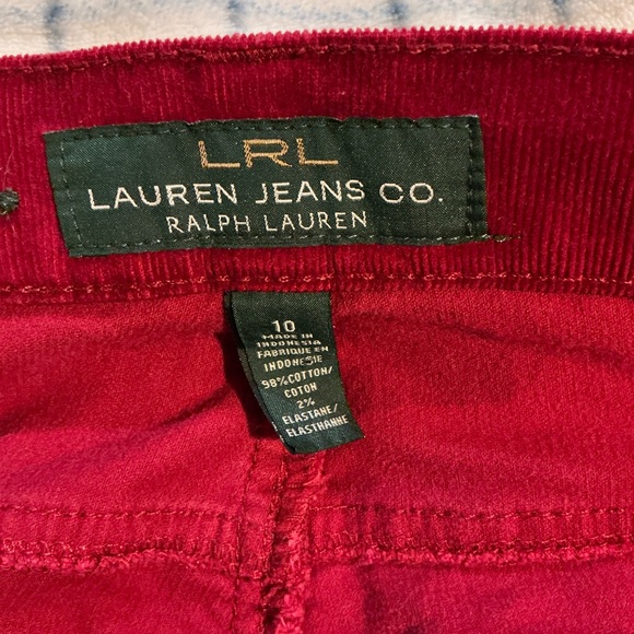 🐸🐸🐸 Ralph Lauren Red Corduroy Pants - Size 10 - Picture 7 of 7